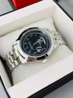 rolex watch|Black Arbic Dial Watch