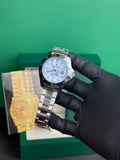 ROLEX GMT SEMI AUTO - SKYBLUE DIAL & SILVER CHAIN