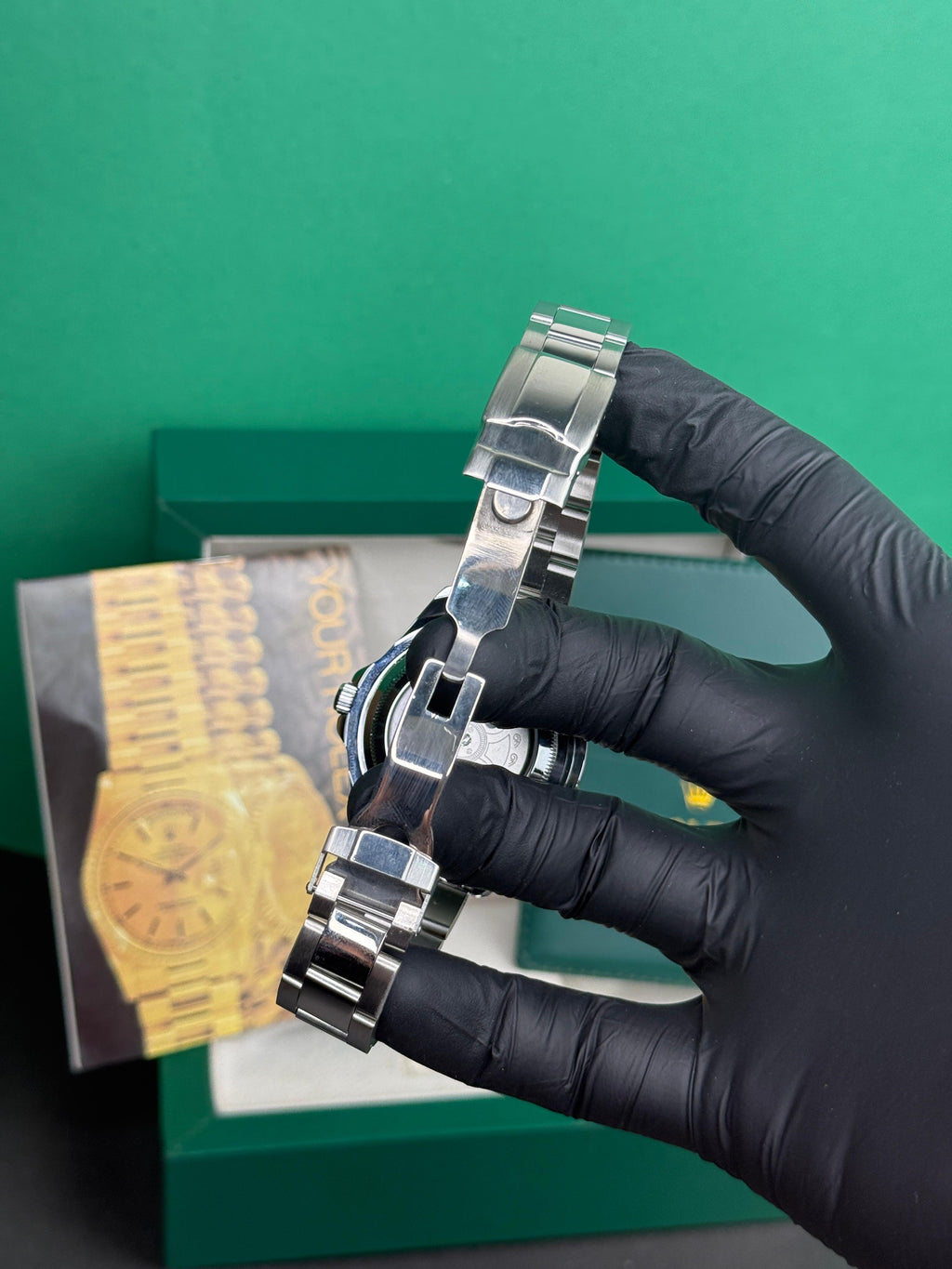 ROLEX GMT SEMI AUTO - SKYBLUE DIAL & SILVER CHAIN