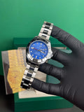 ROLEX GMT SEMI AUTO| DARK BLUE DIAL & SILVER CHAIN