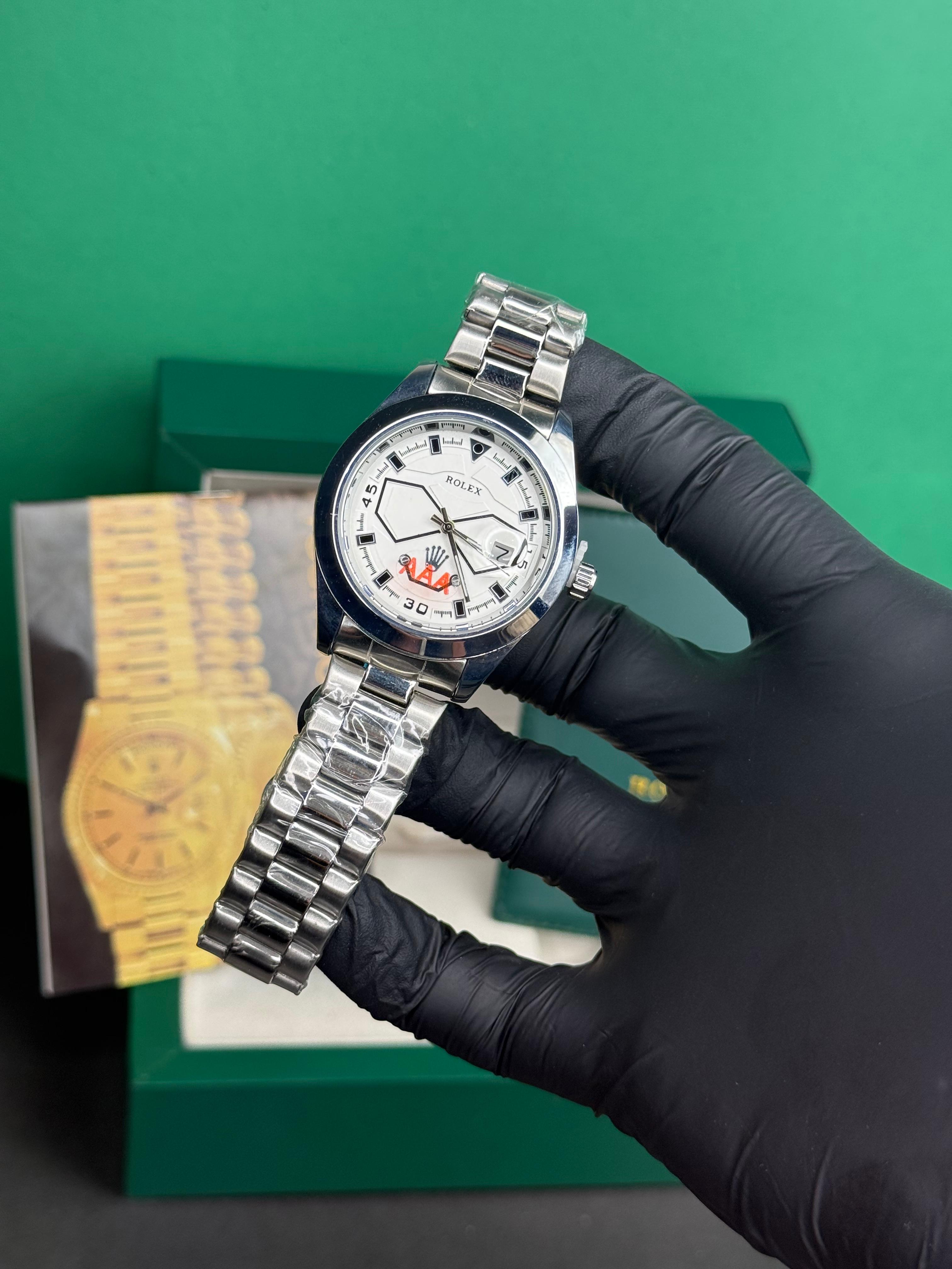 PREMIUM ROLEX STYLE DATEJUST - SILVER & WHITE EDITION
