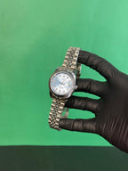 ROLEX-Silver Diamond Dial Luxury Watch