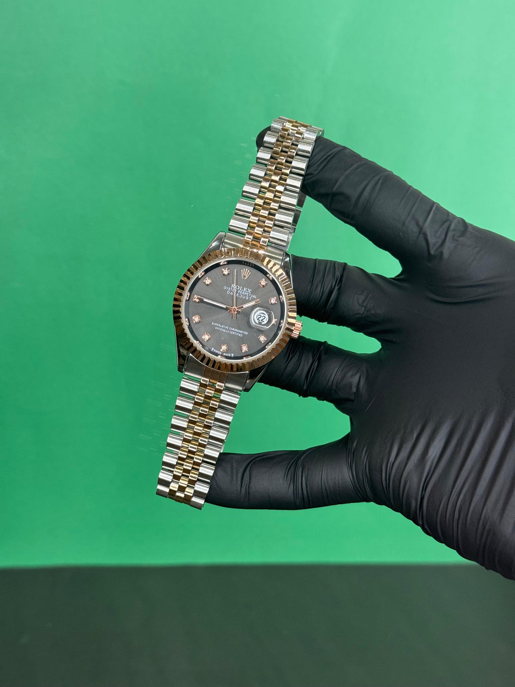 ROLEX -Diamond Dial Luxury Watch – Brown Dial Jubilee Edition