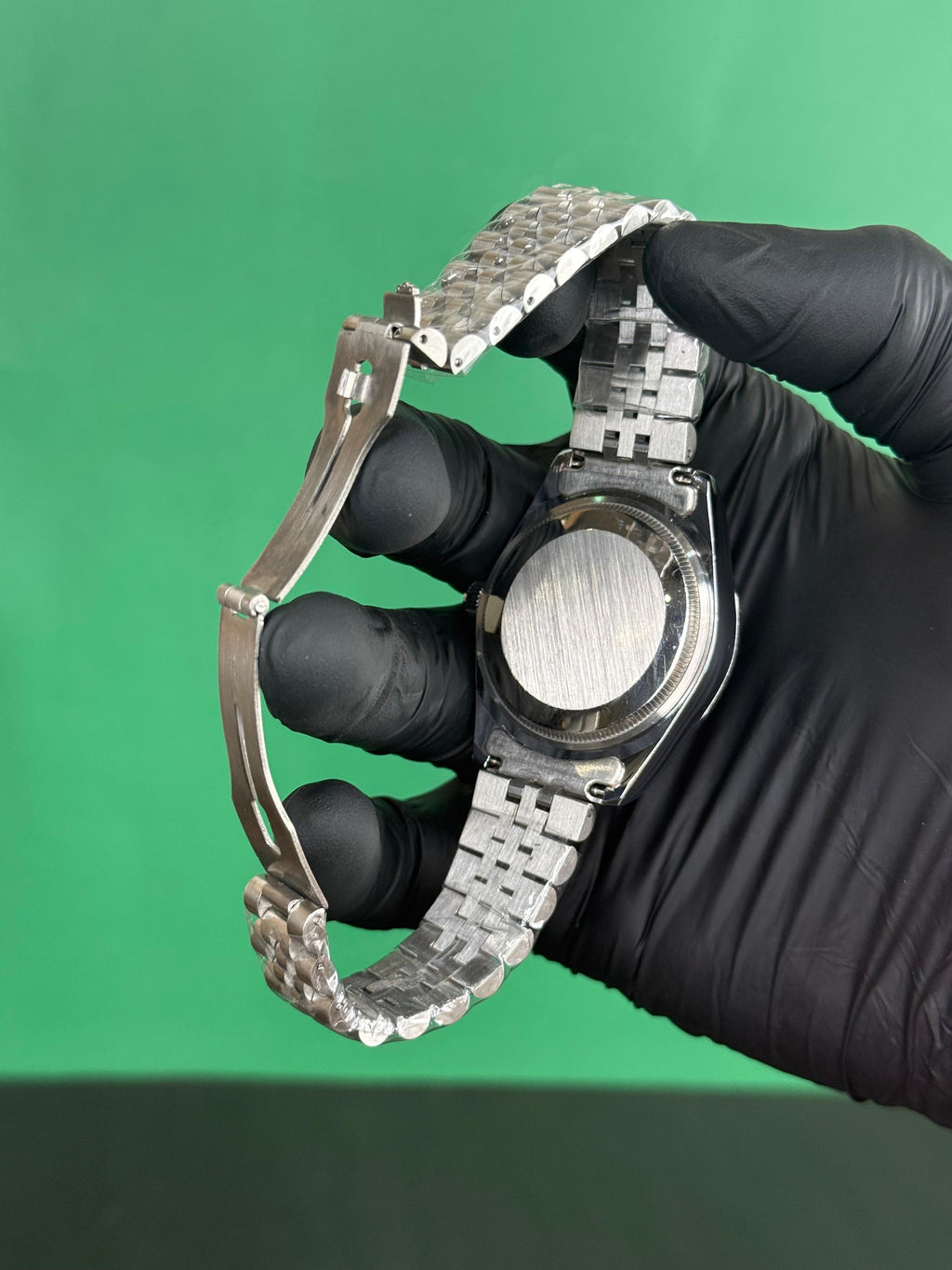 ROLEX-Silver Diamond Dial Luxury Watch