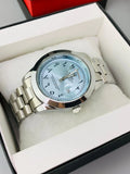 rolex watch|Blue Arbic Dial Watch Date Style Watch|