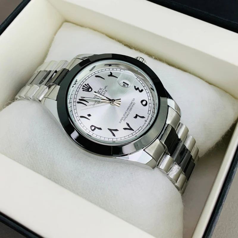 Rolex Watch – black two tone with Arabic Dial