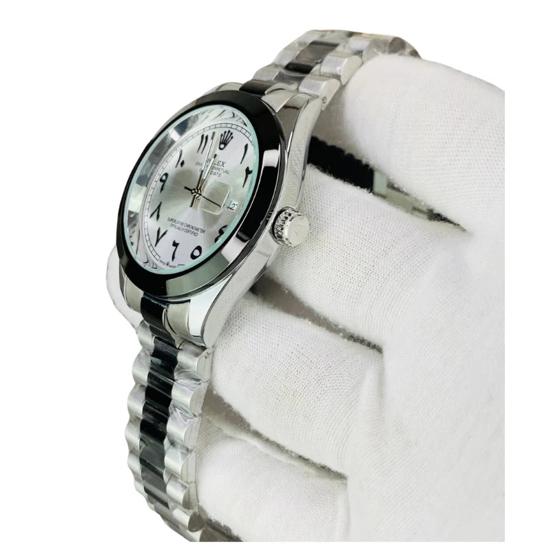 Rolex Watch – black two tone with Arabic Dial